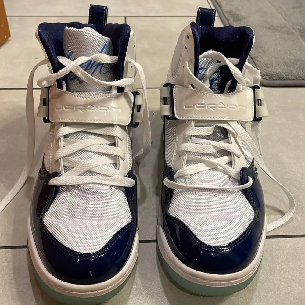 Jordan nike mens flight 45 high concord basketball shoes